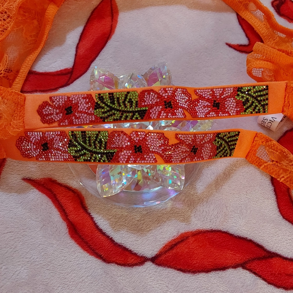 🌺 #2 VS Very Sexy Tropical Shine Strap Lace Thong Panty 🌺 - Picture 3 of 12